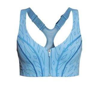 Adidas Ivy Park Front Zip Sports Bra Light Blue Ice Park 2X